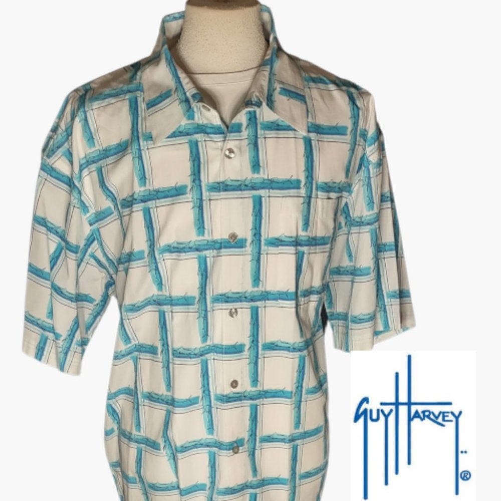 Astounding Guy Harvey Hawaiian Casual ✨
